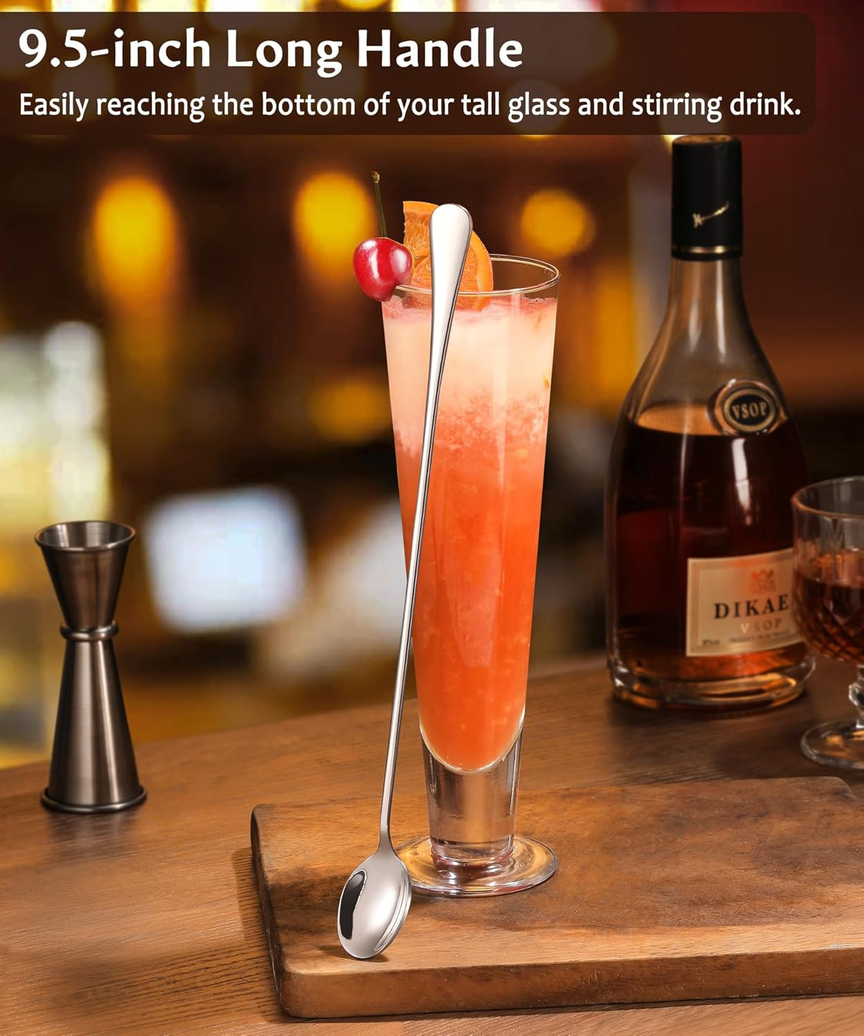 9.5Inch Long Handle Iced Tea Spoon Coffee Spoon Ice Cream Spoons Stainless Steel gallery