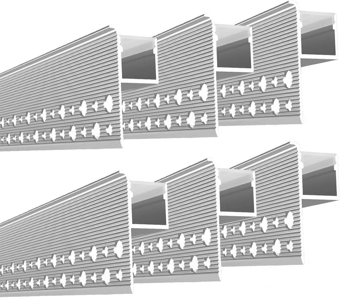 Trimless LED Channel 6 Pack - 6.6FT Aluminum Profile for Wall & Ceiling gallery