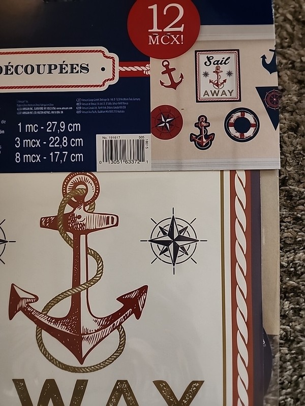 Amscan Nautical Cutouts 12pc Value Pack Party Celebration Various Prints & Sizes gallery