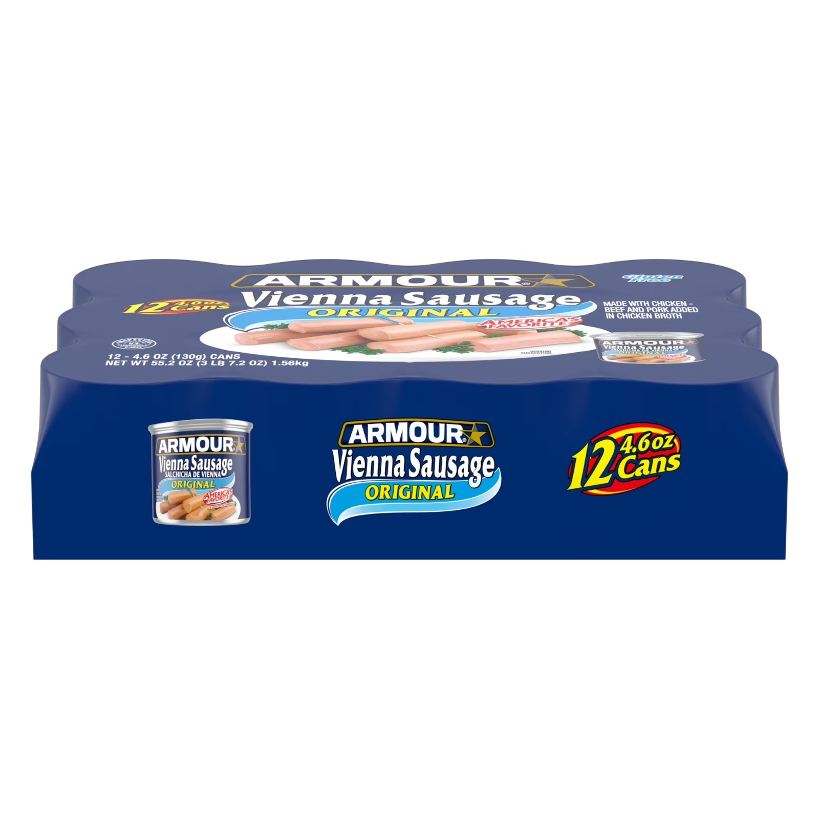 Armour Original Vienna Sausage -12g Protein Per Serving, 4.6 oz Can Pack of 12 gallery