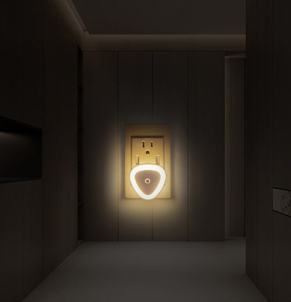 4 Pack Plug In Motion Sensor Night Light LED Dusk to Dawn Auto Hallway Bathroom gallery