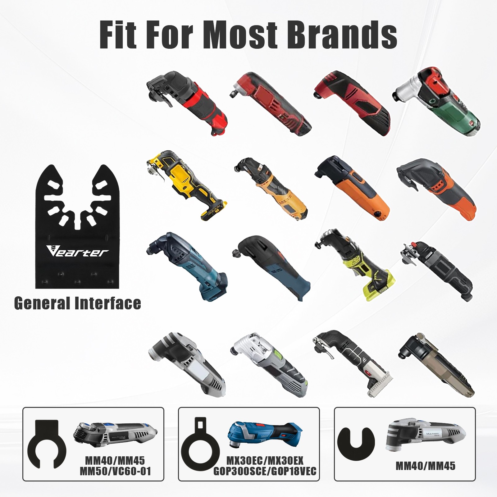 Vearter 44mm 5PCS Bi-Metal Oscillating Saw Blade Multitool Cutting Tool gallery