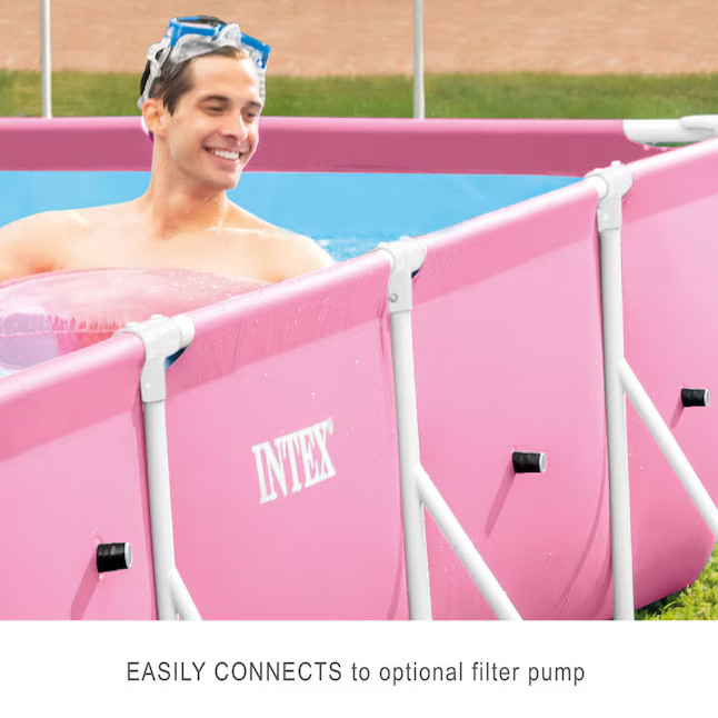 Intex Rectangular Frame Pool 7ft x 2ft Above Ground Metal Frame Pool New gallery