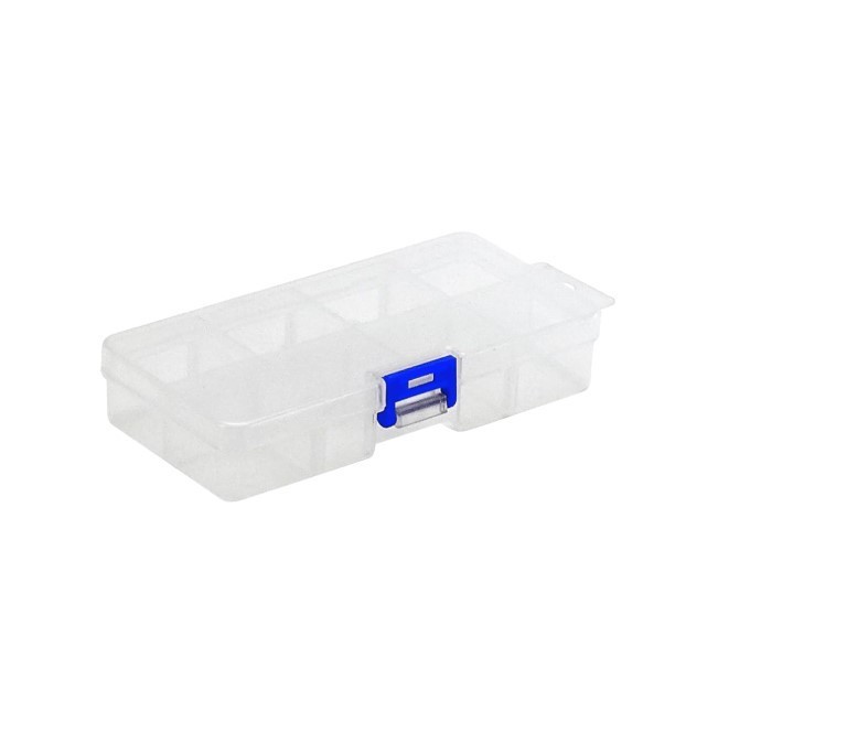 QB200 Part Organizer Box 3 to 8 Compartments Clear 6" L x 3" W x 2" H 12 Pack gallery