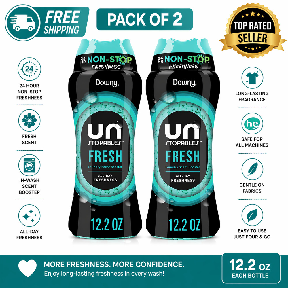 Downy Unstopables Laundry Beads 12.2 oz Pack of 2 Fresh Scent Boost