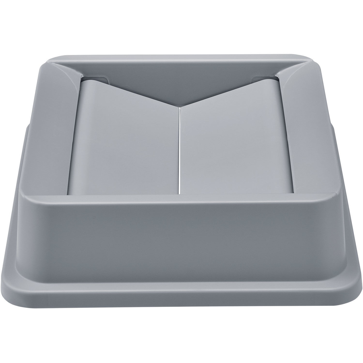 Plastic Swing Lid for Square Trash Container 35 55 Gallon Gray gallery