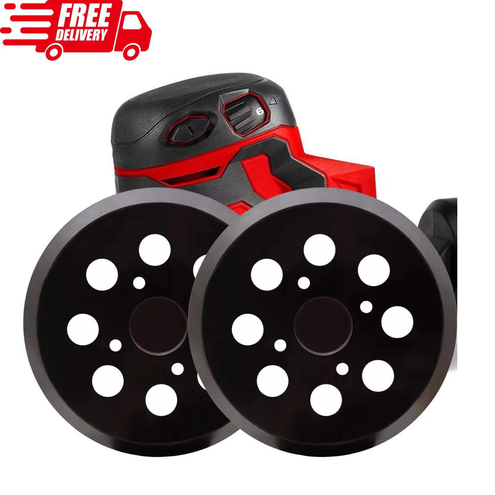 2 Pack 5 Inch 8 Hole Hook and Loop Sander Pad for Milwaukee 6021-21 6034-21 gallery
