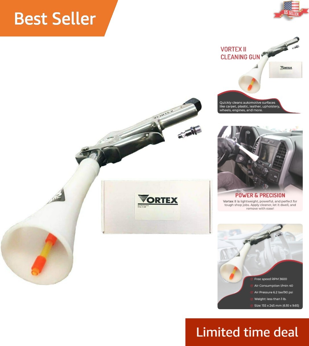 Heavy-Duty Air Cleaning Tool - Quickly Cleans Upholstery and Hard-to-Reach Areas gallery