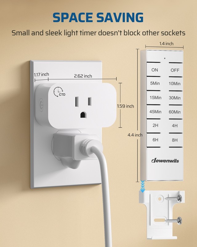 DEWENWILS Wireless Remote Control Outlet with Timer, Indoor Remote Timer Outlet gallery