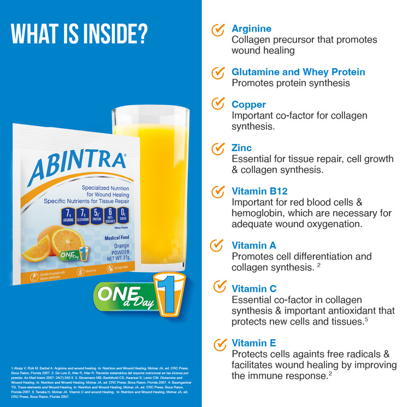 ABINTRA Specialized Nutrition for Wound Healing - Orange Flavor gallery