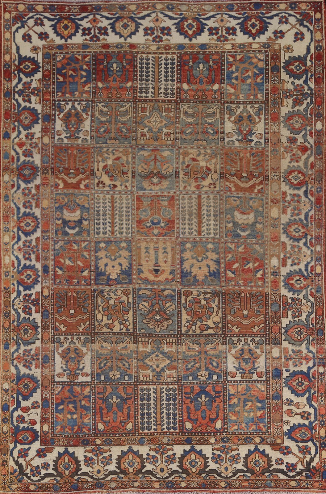Vintage Bakhtiari Traditional Wool Handmade Living Room Rug Area Carpet 7'x10' gallery