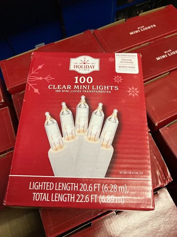 Holiday Time 100-Count Clear Incandescent Mini Christmas Lights white Wire gallery