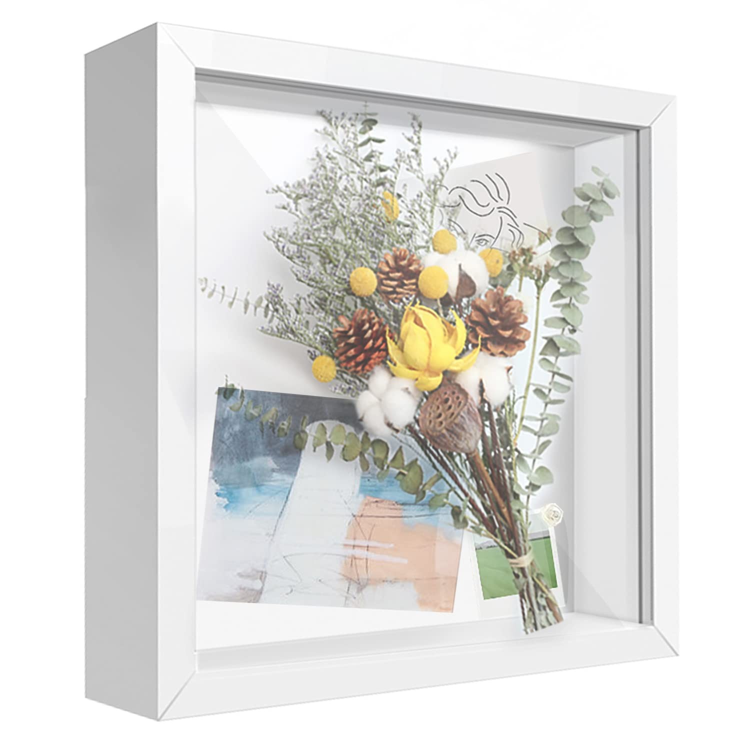 8x8 Shadow Frame Display Case with Letter Stickers, 3D Picture Frame, Display... gallery