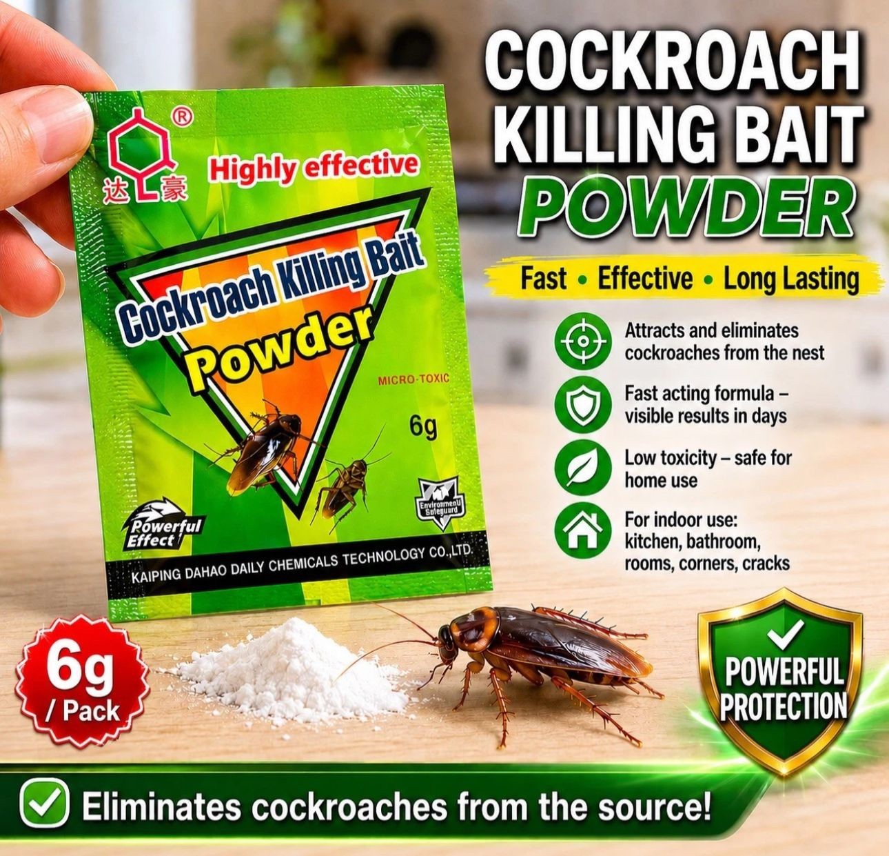 Cockroach Killing Bait Powder 6pcs Fast action gallery