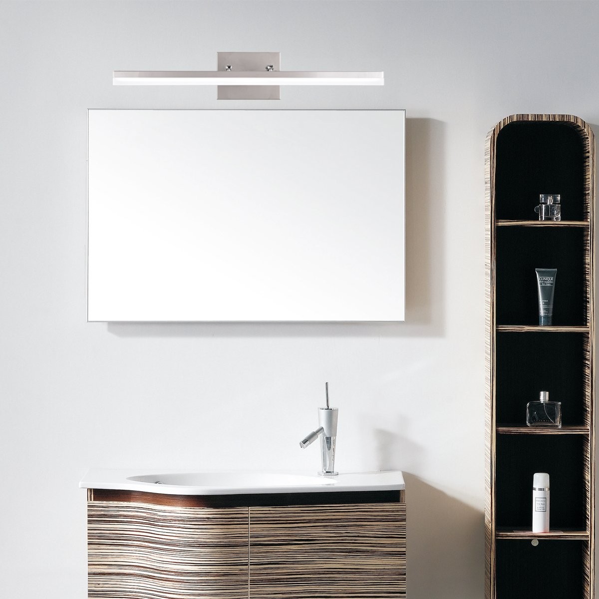 24 Inch Chromed Modern LED Vanity Light Dimmable 24W Cold White 5000K Bathroom gallery