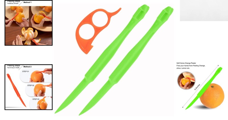 Essential Fruit Peeler Set - Green Orange & Lemon Cutters for Easy Prep gallery