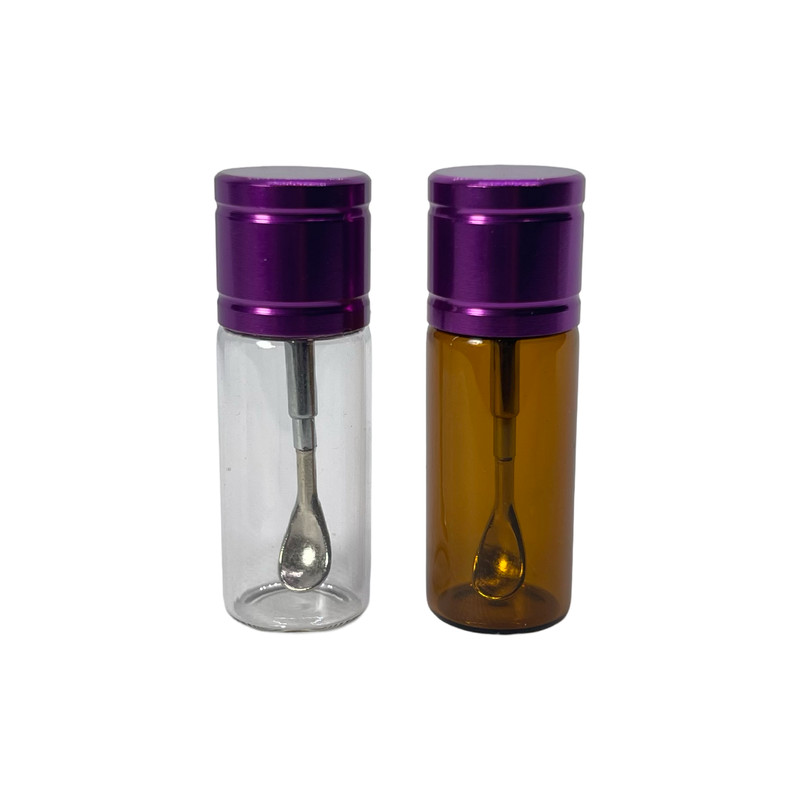1PC Pocket Glass Holder with Spoon Small Jar Scoop Kit for Cosmetics Supplements gallery