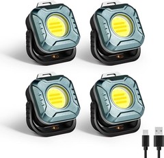Gabujau Rechargeable Work Light Mini 500 Lumens 1200 mAh Grey 4 Pcs NEW