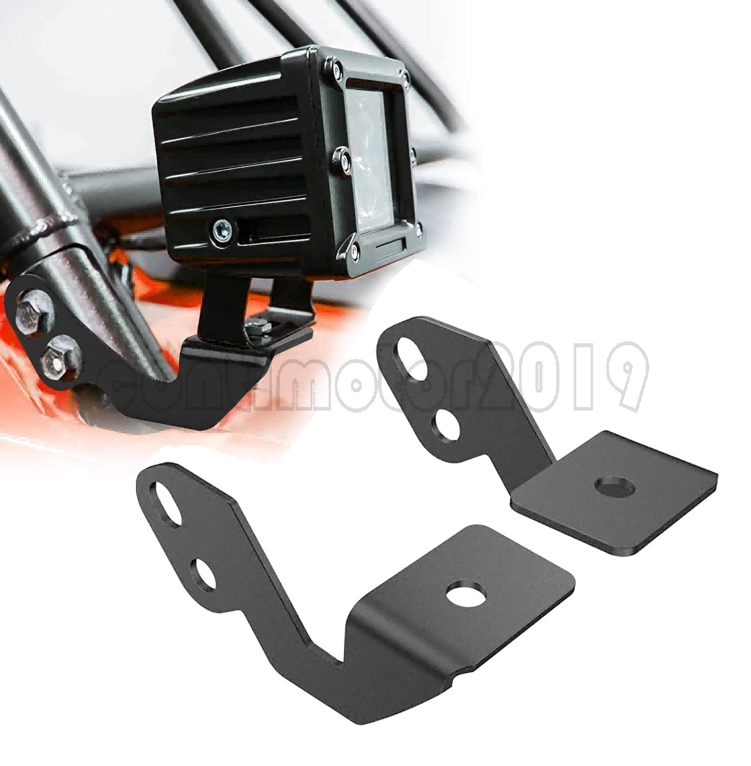 UTV Pod Light Brackets LED A-Pillar Light Mount for Polaris RZR XP 1000 900 2pcs gallery