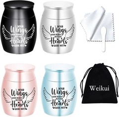 Small Cremation Keepsake Urns for Human Ashes Black/Silver/Sky Blue/Rose Gold