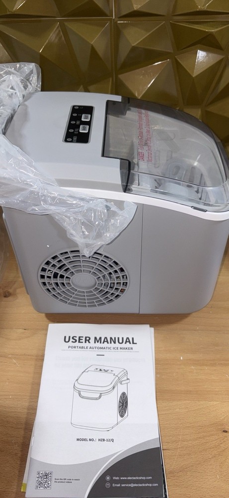 Countertop Ice Maker Machine, 8 Ice Cubes in 6 Mins, 26Lb/Day Bullet Ice *NEW*