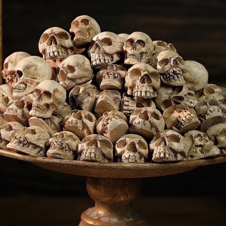 20 Pcs Mini Skull Heads, for Halloween Decorations, Garden & Diorama Crafts gallery