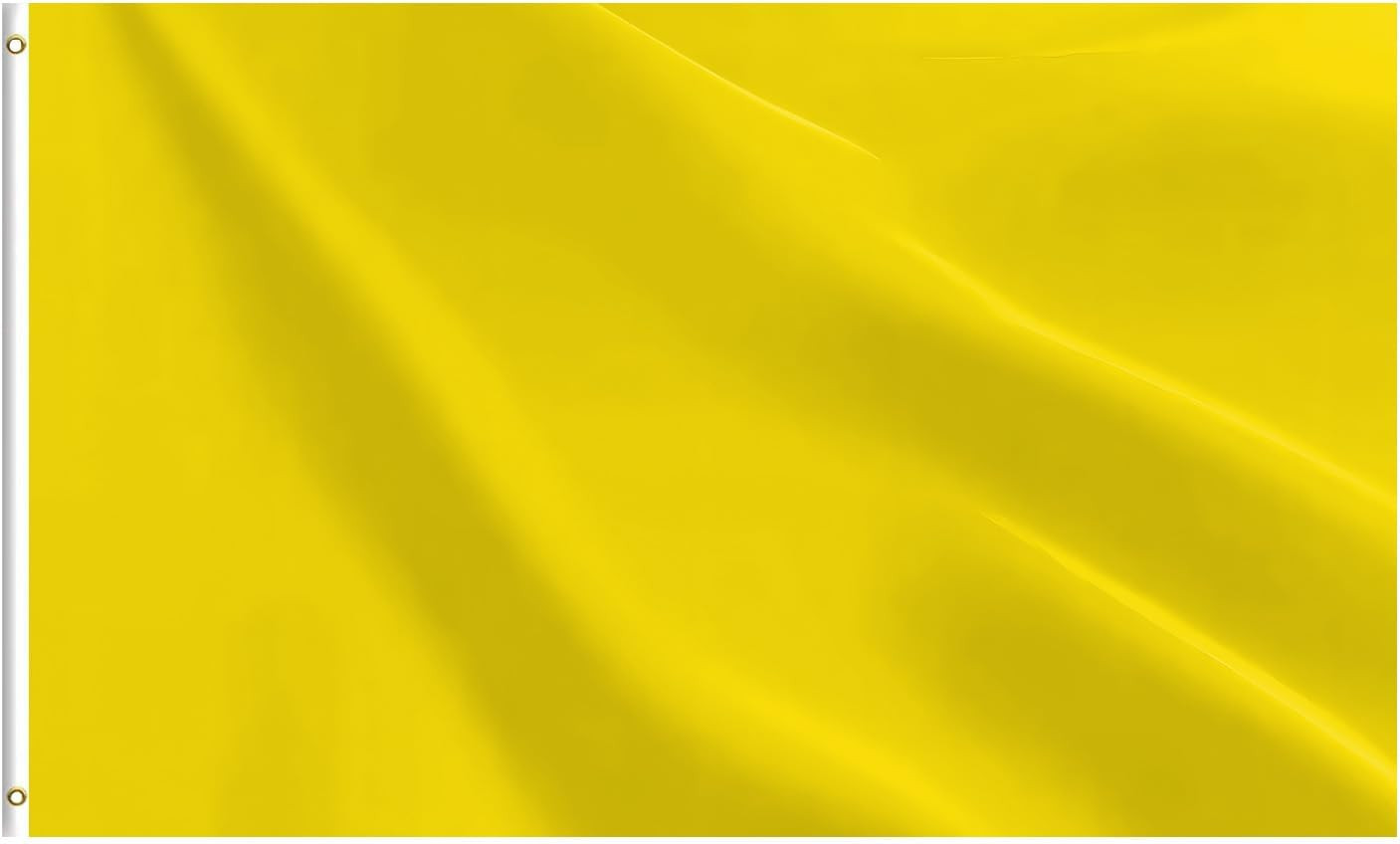 Yellow Flag 3X5 FT, Polyester Blank Flag with Canvas Header & Brass Grommets, Do gallery