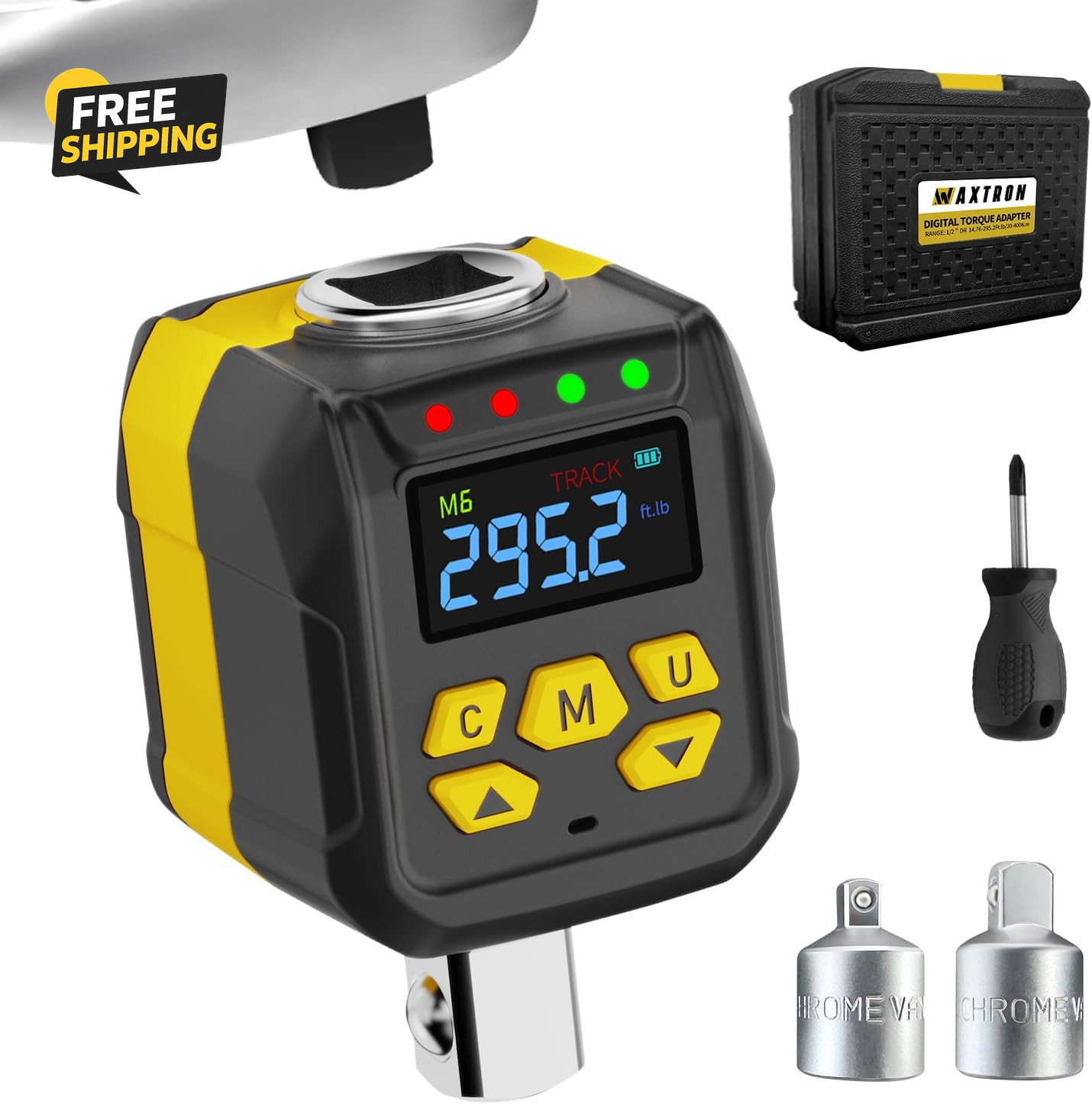 1/2" Digital Torque Adapter 15-295 Ft-Lb, ±2% Accuracy Electronic Torque Wrench gallery