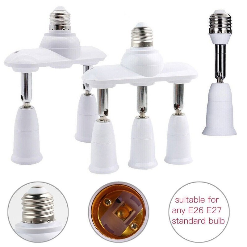Plug-in Outlet to Socket Adapter Convert Outlet to Light Bulb Socket to E26 E27 gallery