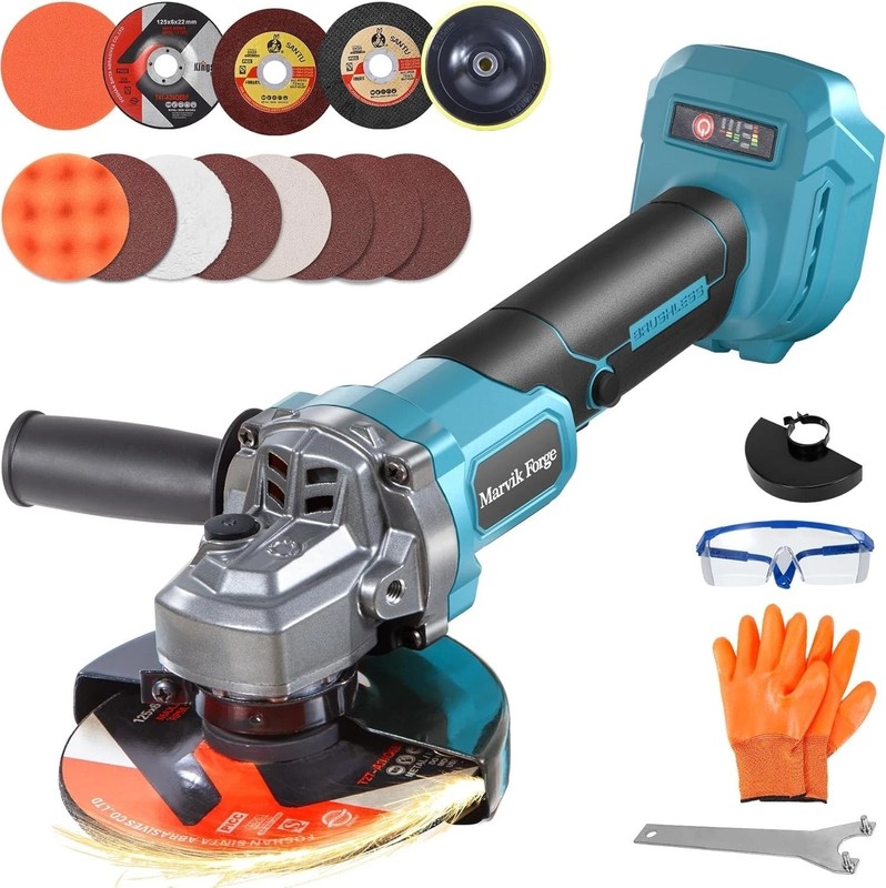 Cordless Angle Grinder - 4-1/2" Blade, 7000 RPM, Compatible with Makita gallery