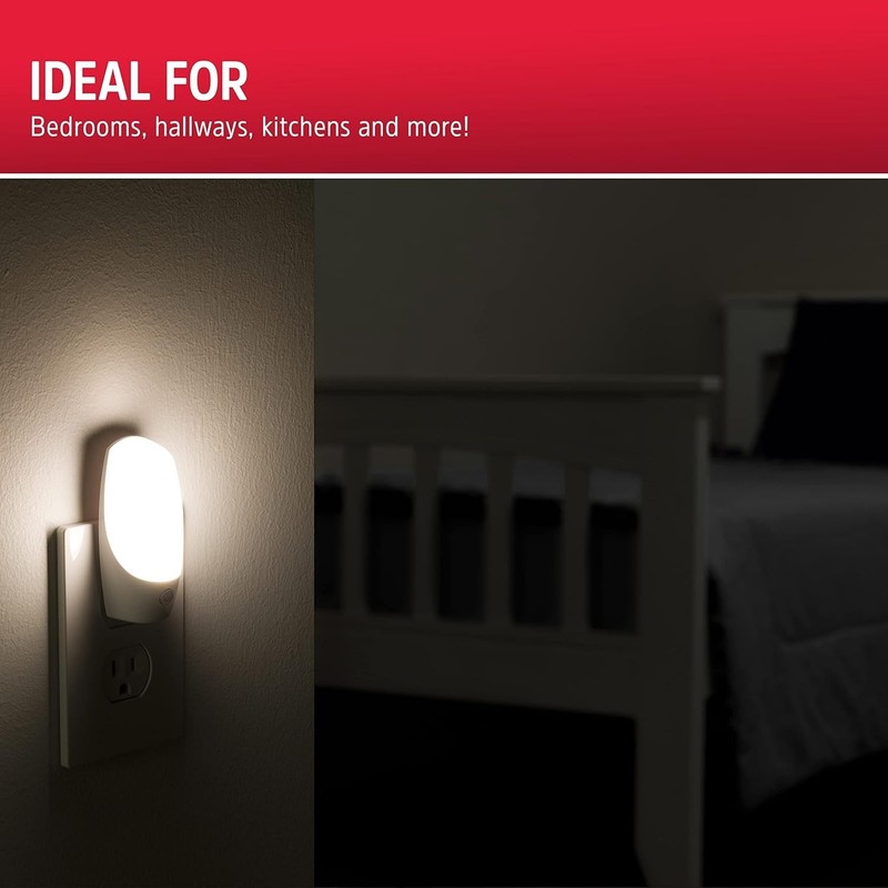 Listed 2-Pack LED Night Lights - Push Button, Energy-Efficient Design gallery