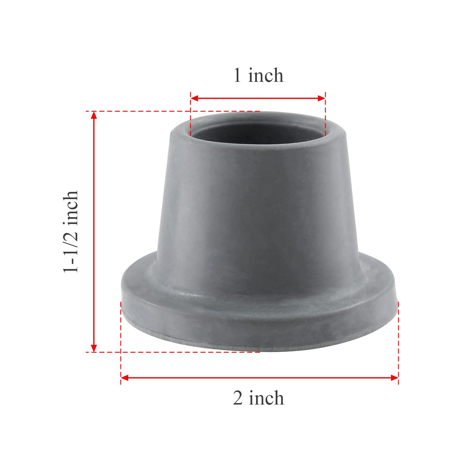 1 Inch Replacement Feet for Shower 1 inch (25mm) I.D, 2 inches O.D, Grey gallery