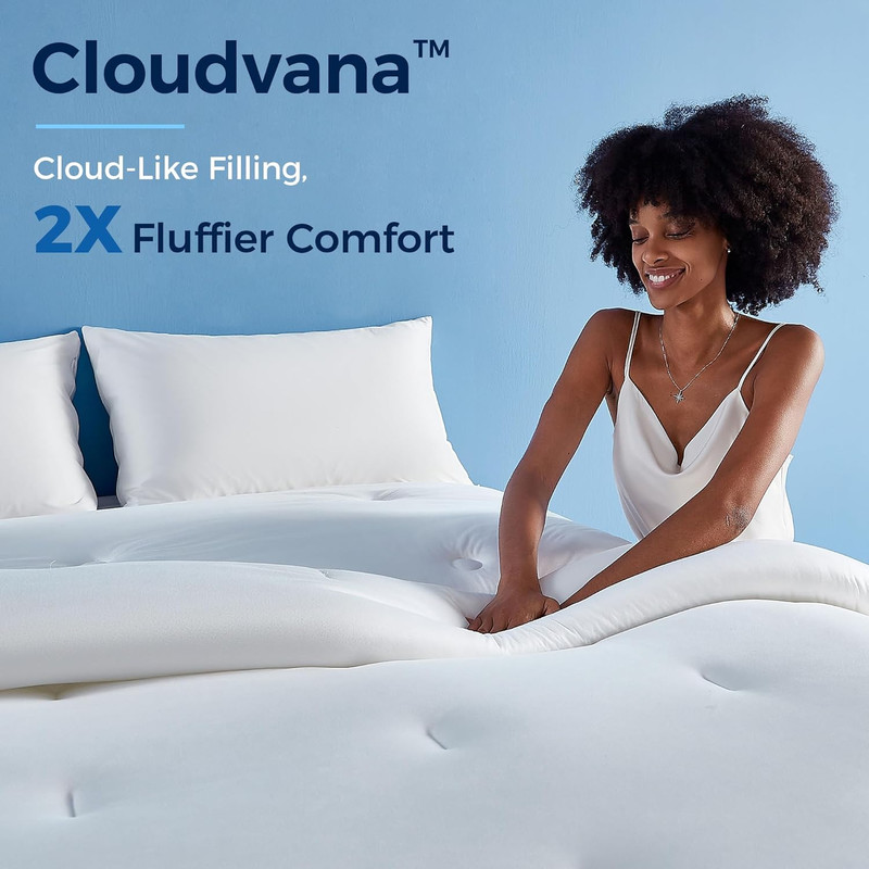 Marshmallow Cloud Comforter King, Ultra Fluffy Double-Stuffed Down Alternative D gallery