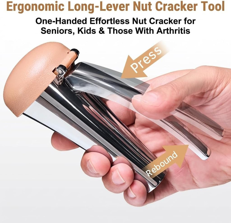 Nutcracker: Effortlessly Cracks Large to Medium Nuts, Heavy Duty Nut Cracker Too gallery