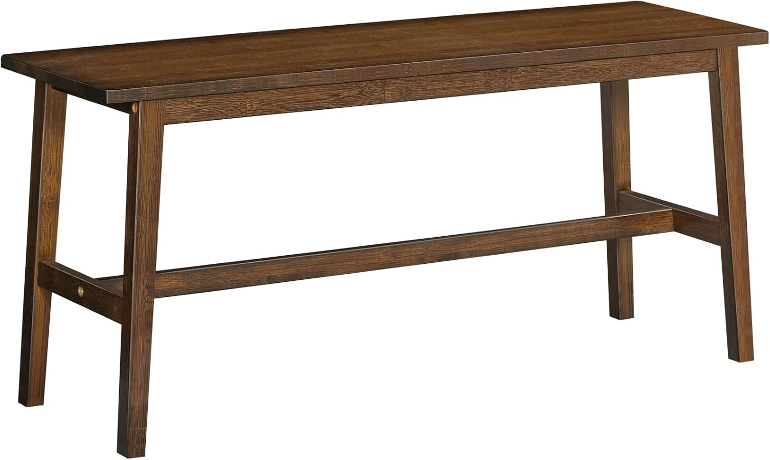 39.3'' Bamboo Dining Bench Farmhouse Kitchen Table Bench Kitchen & Living Room gallery