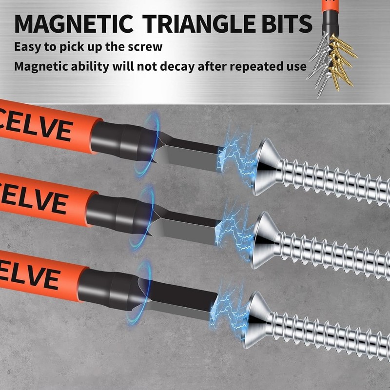 10-Pack Triangle Screwdriver Set - Premium S2 Steel Triangle Bit Set (2.56" Long gallery