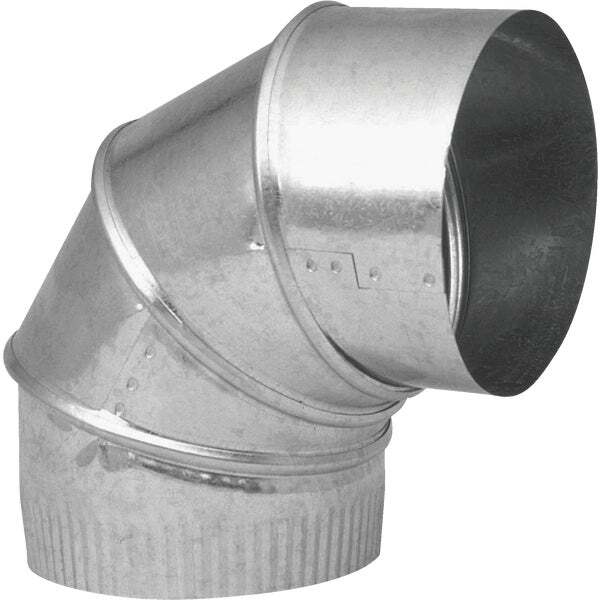 (1)-Galvanized 6" 90 Degree 28 Ga Adjustable Furnace Stove Pipe Elbow GV0295-C gallery