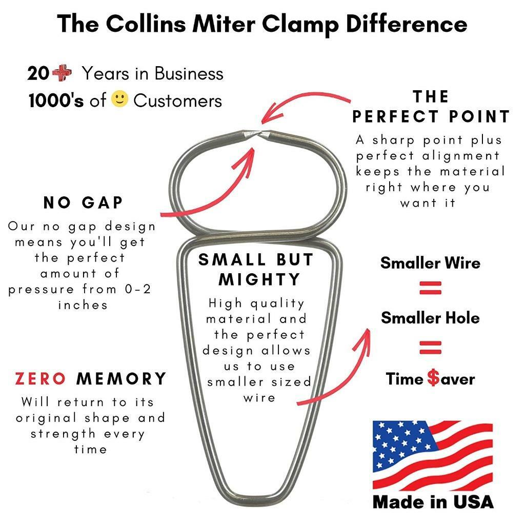 Collins Tool Miter Spring Clamps - 4 PACK MADE IN THE USA gallery