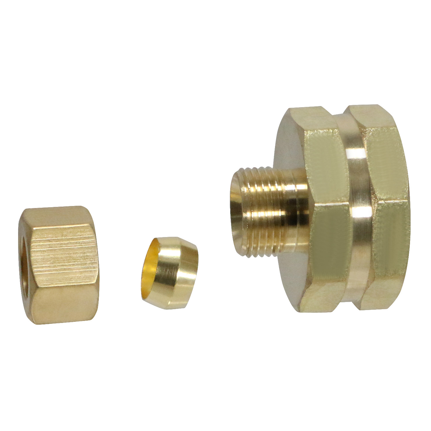 10) 3/8" OD COMPRESSION X 3/4 FHT GARDEN HOSE THREADED FEMALE ADAPTER, LEAD FREE gallery