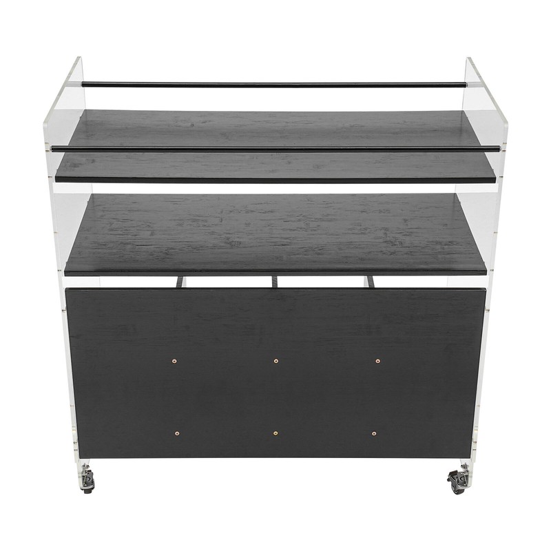 Acrylic End Table,Rectangle Side Table, Bamboo Acrylic Modern End Table gallery