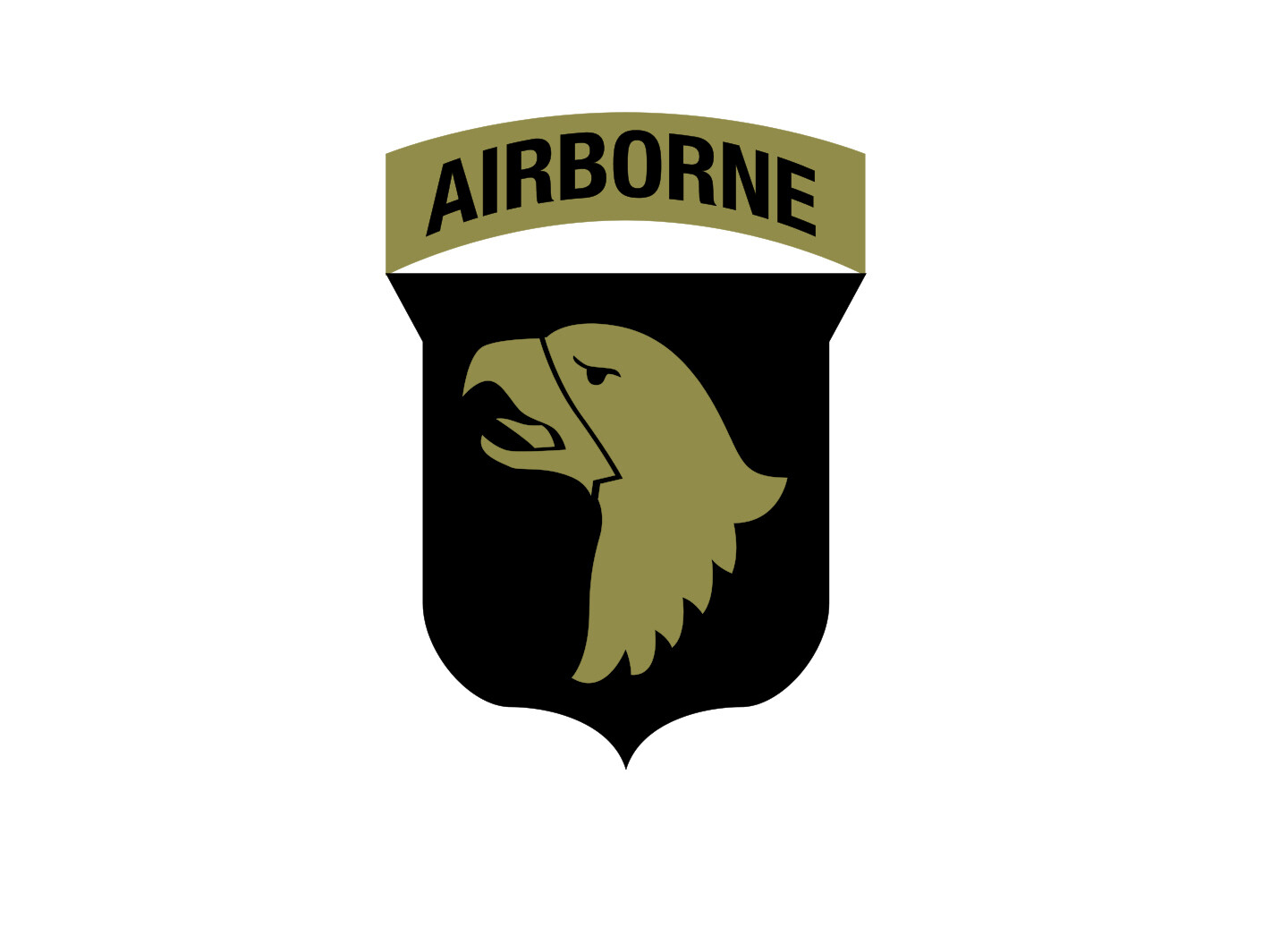 101st AIRBORNE Division Vinyl Window Decal/Sticker Black/Olive U.S. Army gallery