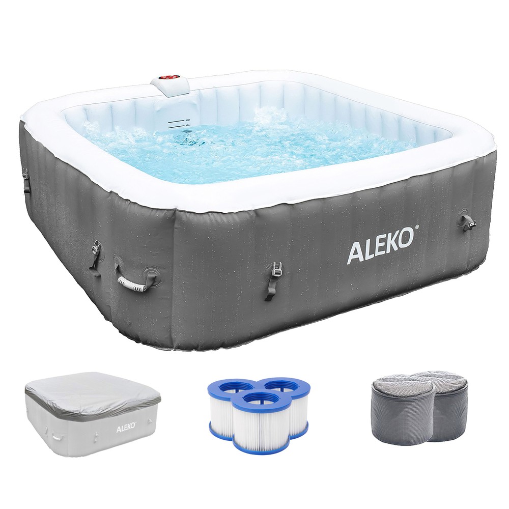ALEKO Inflatable Improved Version 6 Prs Hot Tub 250 Gallon Up to 130 Bubble Jets