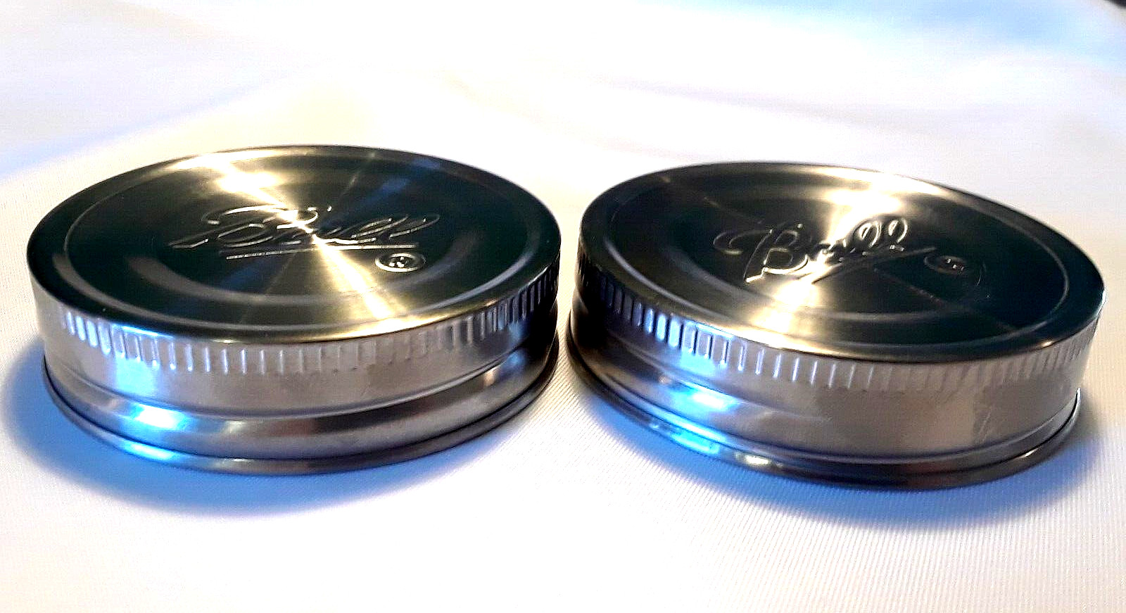 Ball Stainless Steel Lids ( 2 ) ~ Wide Mouth ~ Air Tight ~ Storage ~ Mason Jar gallery