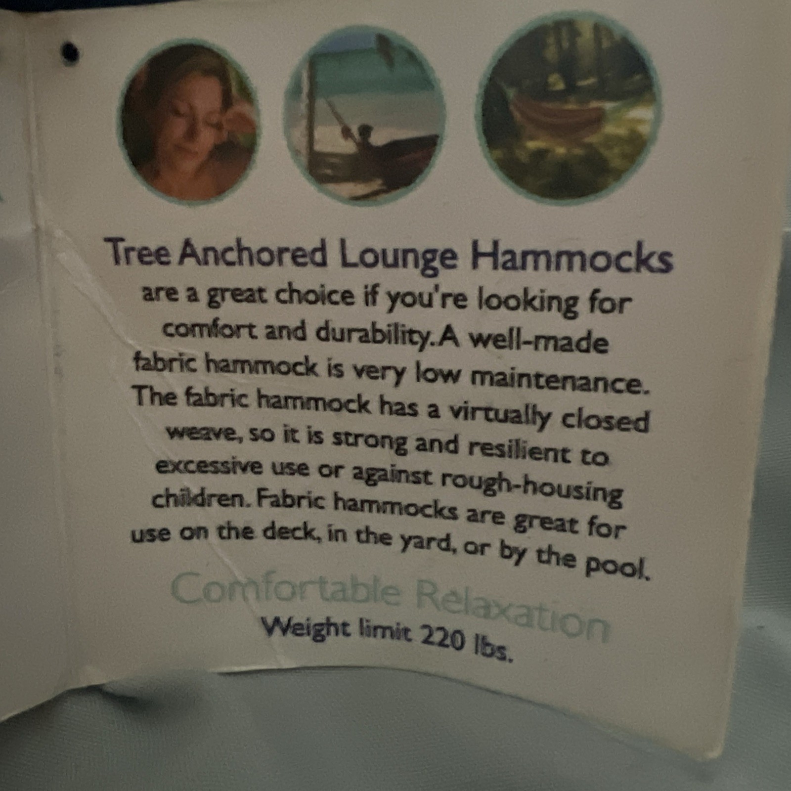 Tree Anchored Hammock Lounge Chair 32"x80" Hanging Seat 220 lb Capacity Outdoor gallery