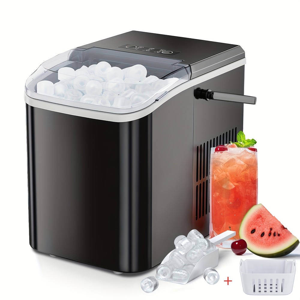 Tabletop ice maker, can make 26.6 pounds of ice in 24 hours portable ice maker.