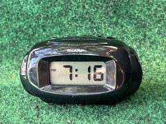 Sharp LCD Digital Alarm Clock, Black, SPC500A Easy to See Blue LCD Display