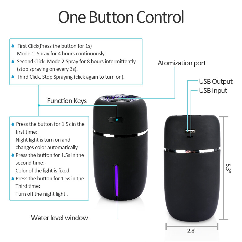 200ML Essential Oil Aromatherapy Machine Ultrasonic LED Deodorization Humidifier gallery