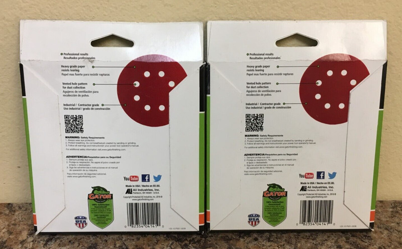 Gator 4141 5 in. Hook & Loop Sanding Discs 120 Grit Fine 2 Pks of 15 Pcs. gallery