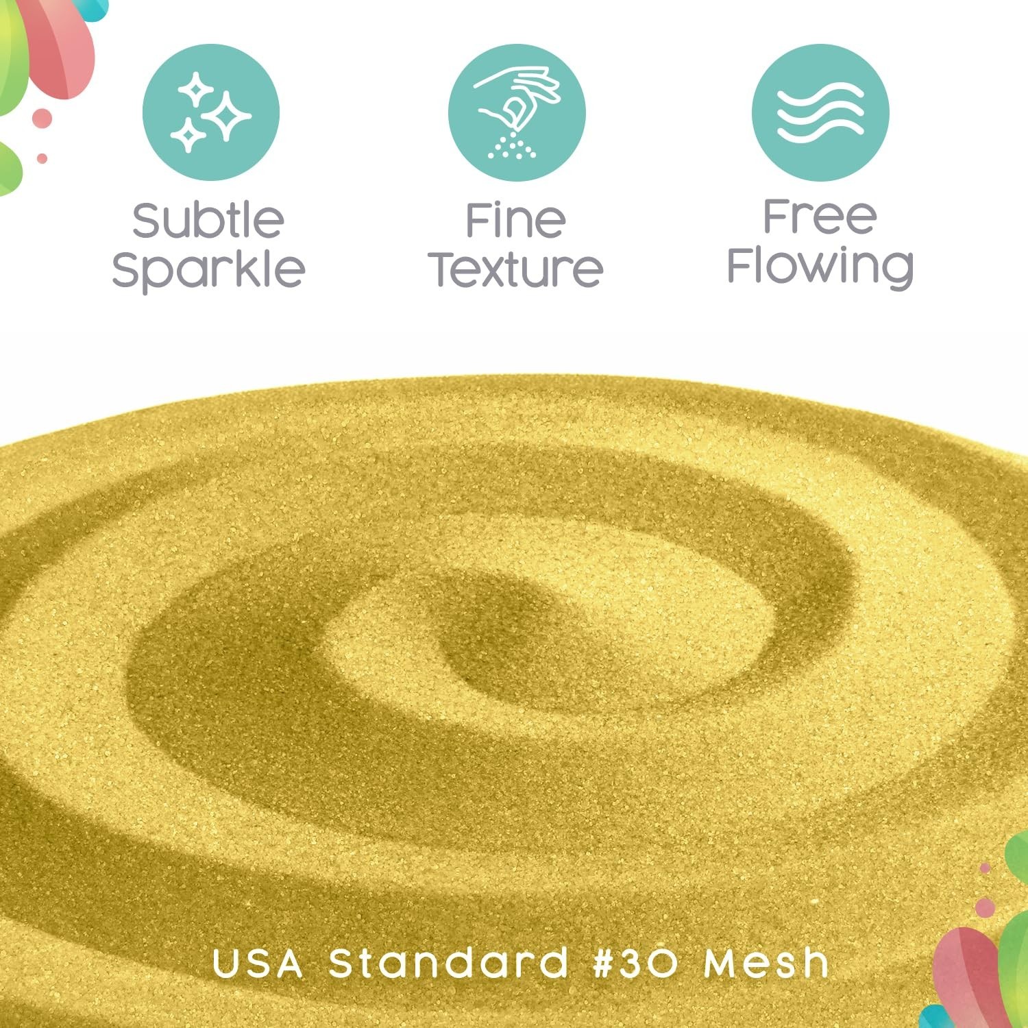 Sandsational Sparkle Natural Unity Sand -1.5 LB (22 oz), Tan (Beach) Colored ... gallery