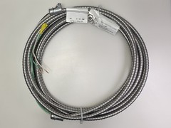 Glide Lite Solid 12/2 Cu MC Grounded (Armor) Cable 30′ (25′ + 5′) Terminated